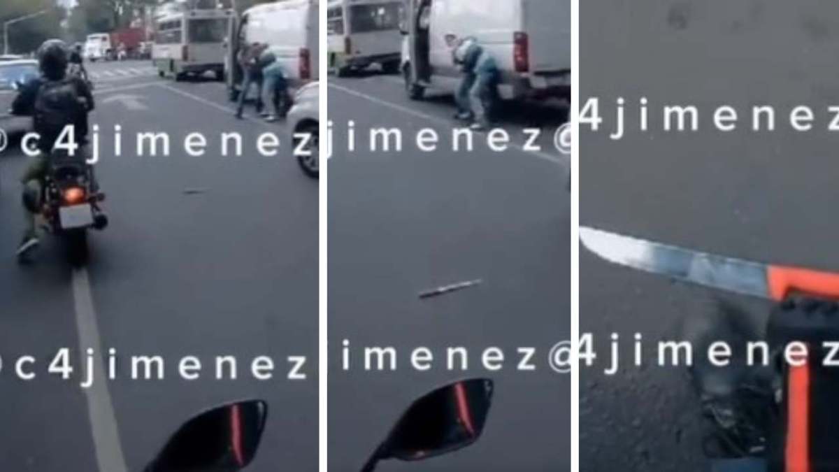El conductor de una camioneta amenazó con un machete a un chofer de microbús en calles de la alcaldía Miguel Hidalgo en la CDMX