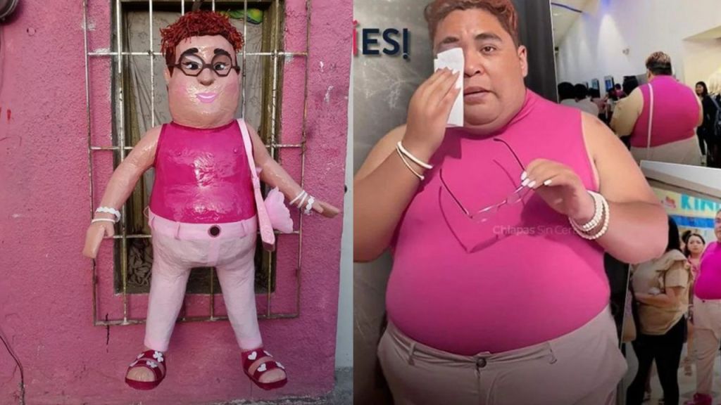 La Piñatería Ramírez creo la figura de cartón de Ernesto, el joven que fue víctima de ciberbullying tras el outfit que utilizó durante el estreno de Barbie