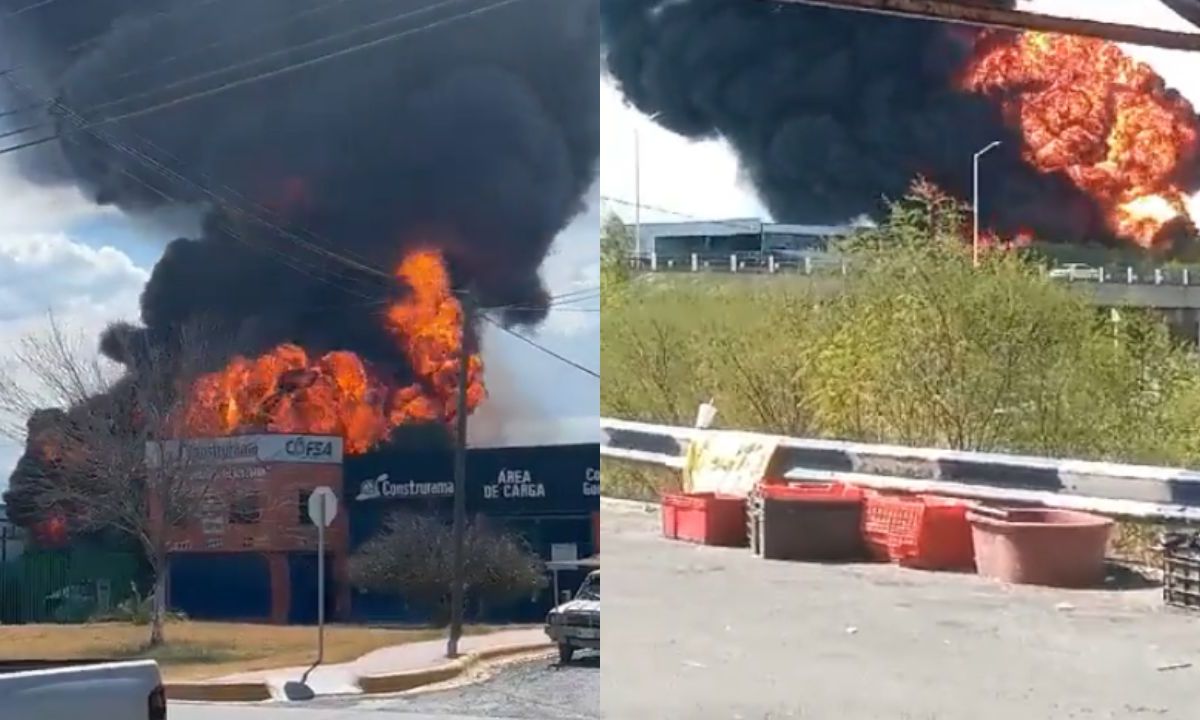 Explotan y se incendian contenedores de combustible en Cadereyta.