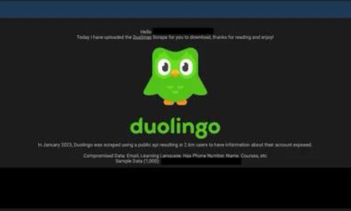 Filtran base de datos que contiene información de 2.6 millones de usuarios de Duolingo.