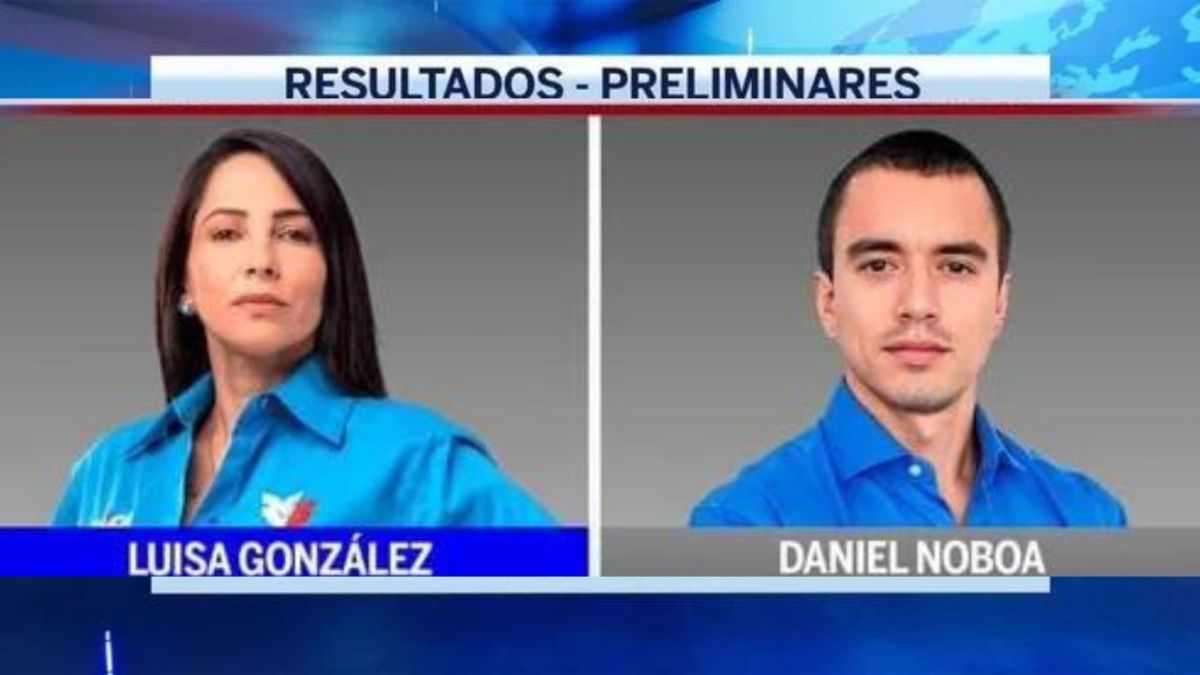 Luisa González y Daniel Noboa tendrán segunda vuelta por la Presidencia de Ecuador
