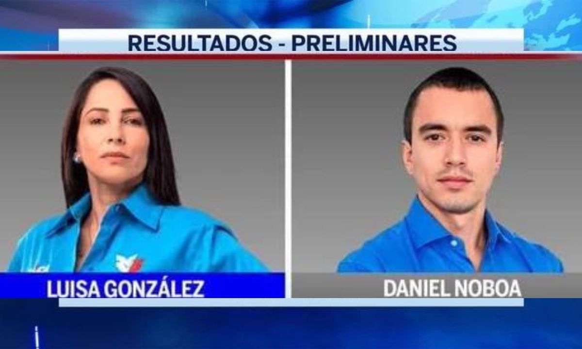 Luisa González y Daniel Noboa tendrán segunda vuelta por la Presidencia de Ecuador