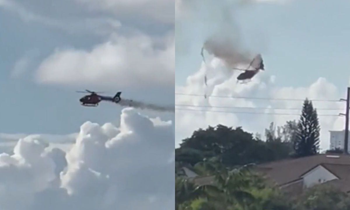 Helicóptero de bomberos cae en casas en Florida; hay dos muertos.