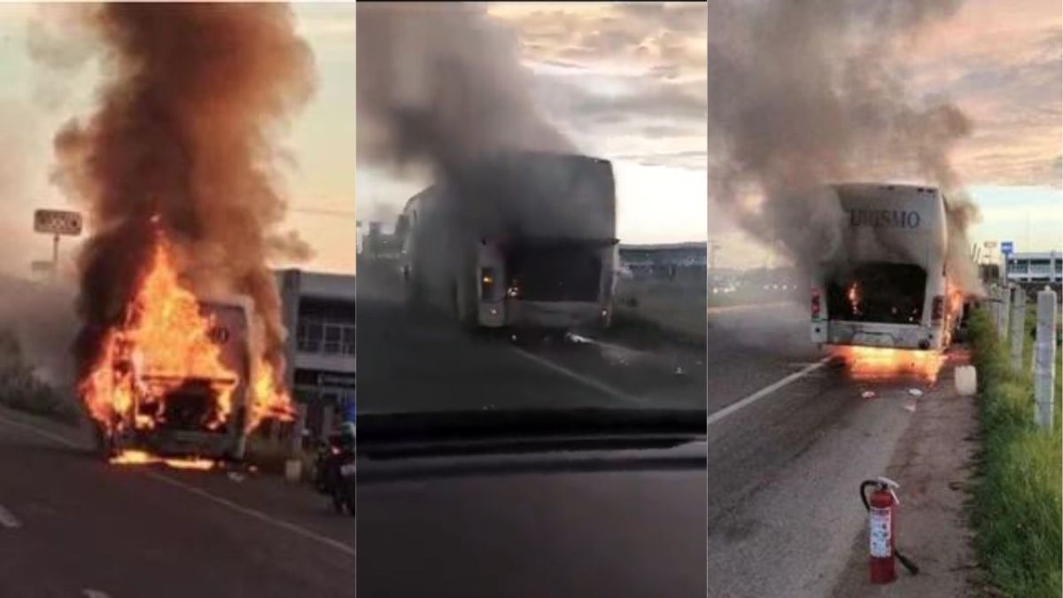 Un camión, que transportaba a un equipo de futbol infantil, se incendió en una carretera de Tabasco.