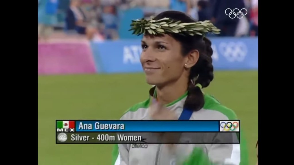 Ana Guevara, quien le dio a México una medalla de plata en Atenas 2004