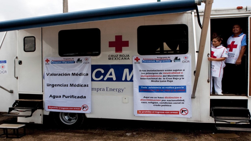 Imagen de la Cruz Roja, que es un tipo de asistencia humanitaria