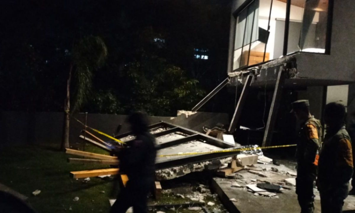Foto:Redes sociales|¡Tragedia! Cae balcón en Valle de Bravo; deja un muerto y 4 heridos