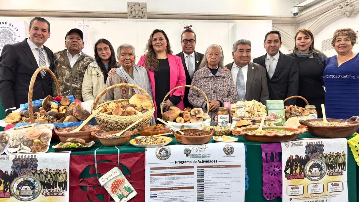 Autoridades de la alcaldía Cuajimalpa de Morelos, en conferencia de prensa, realizada en el Congreso de la CDMX del Zócalo capitalino, hicieron la presentación de la “XXI Feria del Hongo Cuajimalpa 2023