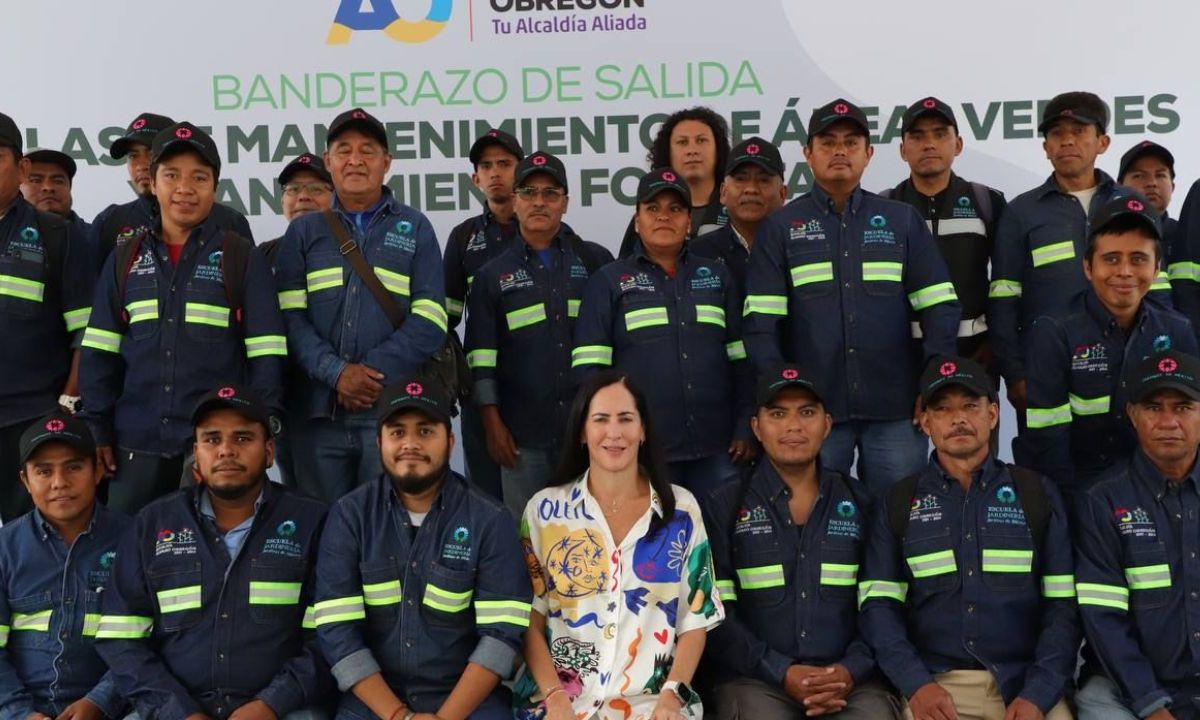 La alcaldesa de la Álvaro Obregón dio el banderazo de salida a las cuadrillas que van a dar mantenimiento a las áreas verdes en dicha demarcación