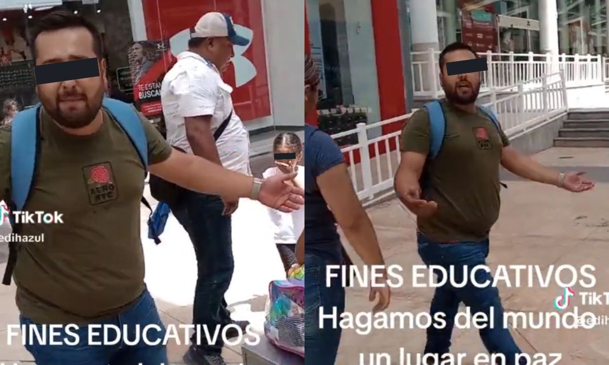 VIDEO: En Cancún exhiben a padre golpeador y agresor de quien lo grabó