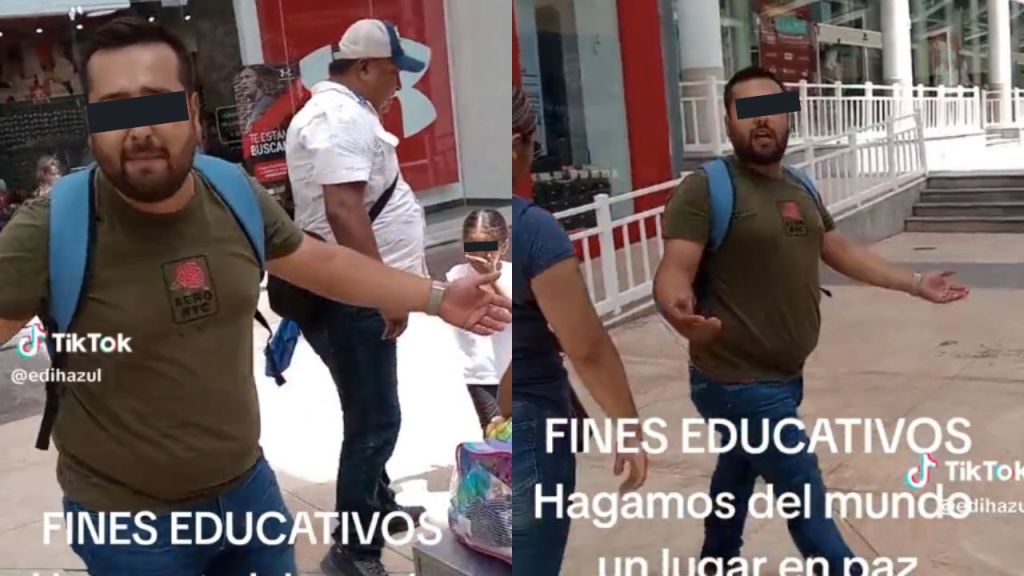 VIDEO: En Cancún exhiben a padre golpeador y agresor de quien lo grabó