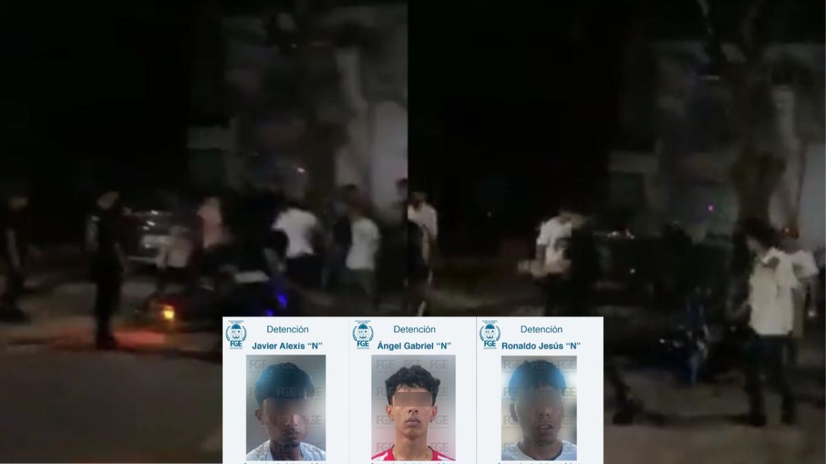 Caen tres de los 15 sujetos golpeadores de dos jóvenes en Cancún