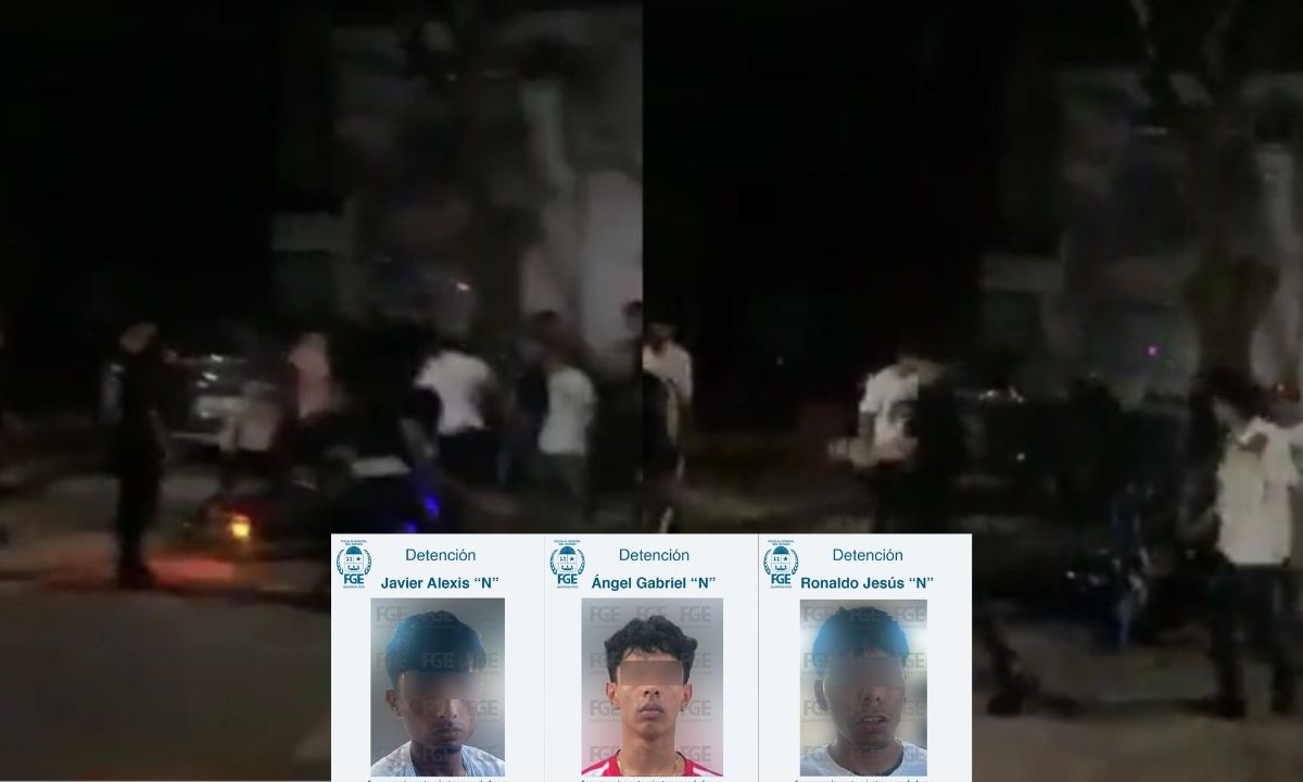 Caen tres de los 15 sujetos golpeadores de dos jóvenes en Cancún