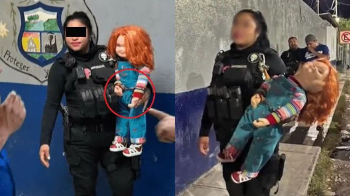 'Chucky' fue detenido y esposado junto a su dueño por presunto asalto