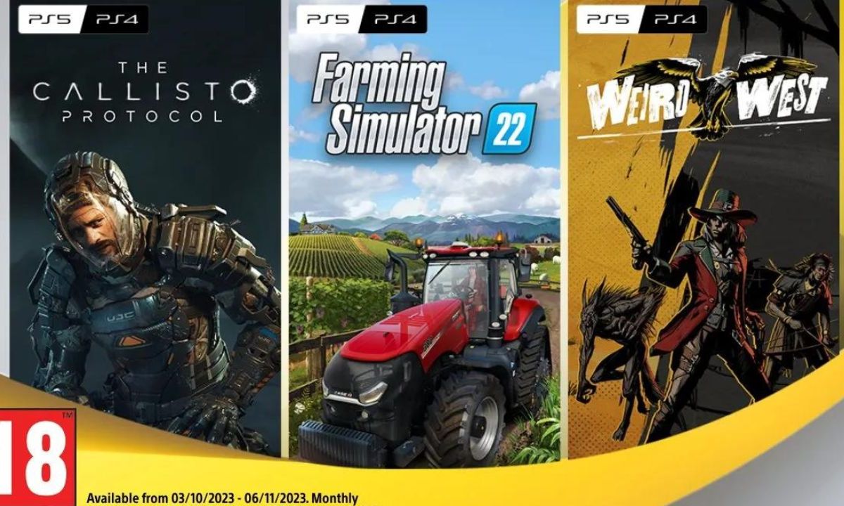 Farming Simulator 2, The Callisto Protocol y Weird West son los juegos que llegan como parte de PlayStation Plus.