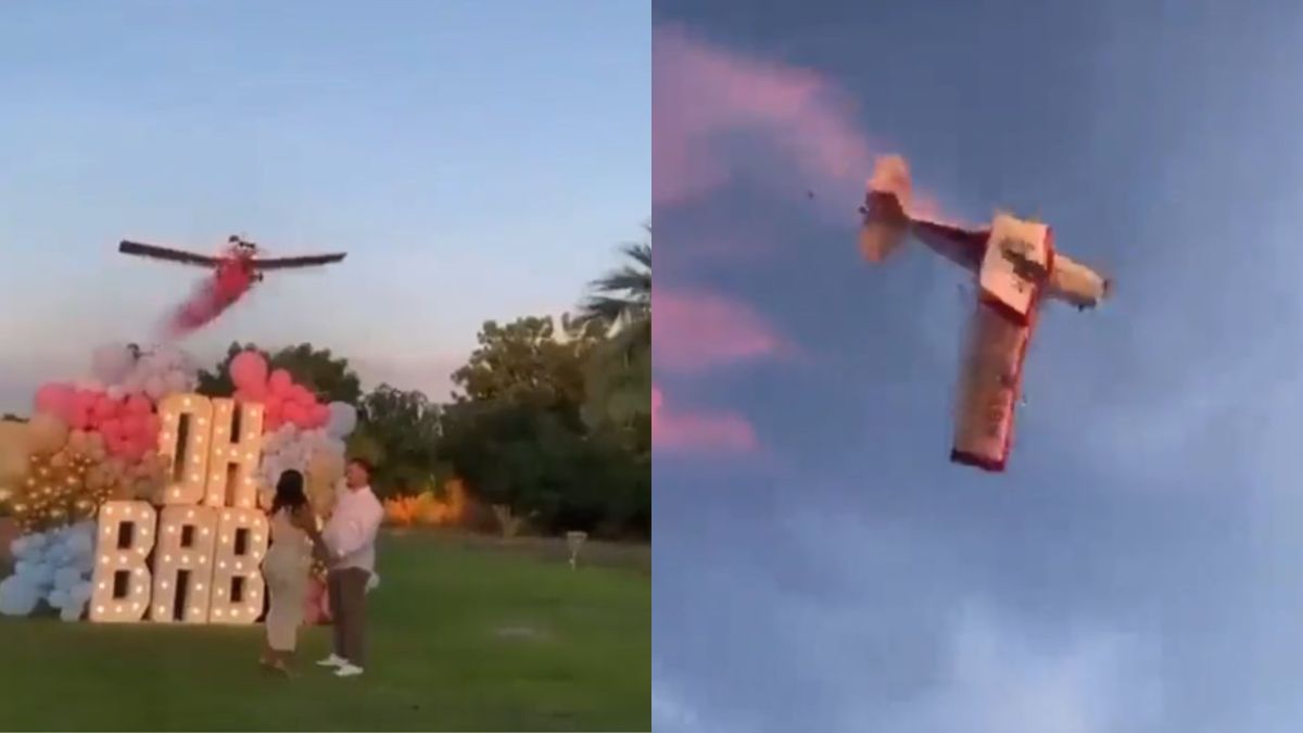 Avioneta desploma justo en fiesta de revelación de género de un bebé en Sinaloa