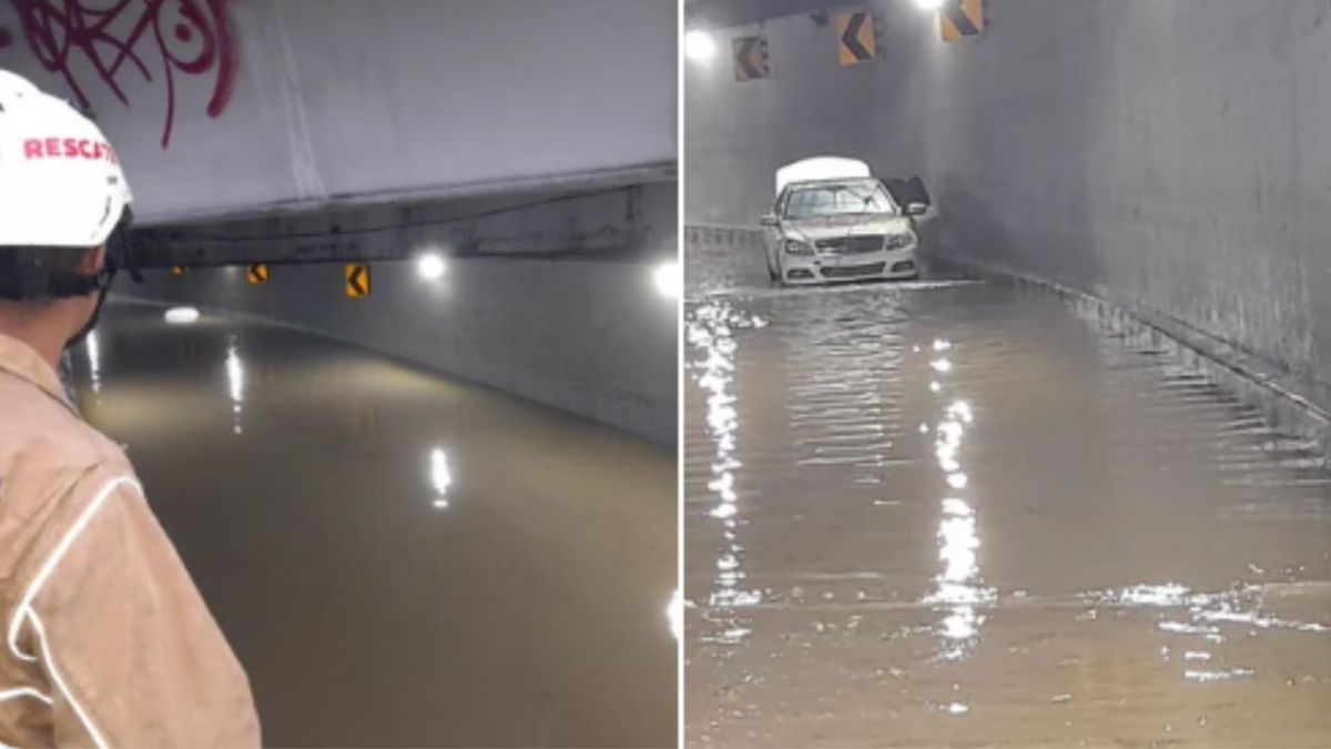 Foto:Redes sociales|¡Tragedia! Fallecen 2 personas tras quedar atrapadas en un túnel inundado