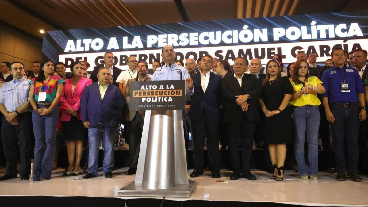 Marko Cortés, Alejandro Moreno y Jesús Zambrano pidieron al gobernador de NL que pare la persecución política