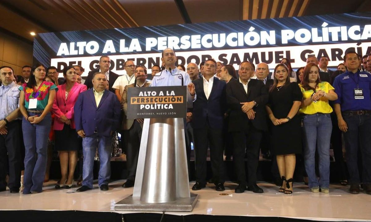 Marko Cortés, Alejandro Moreno y Jesús Zambrano pidieron al gobernador de NL que pare la persecución política