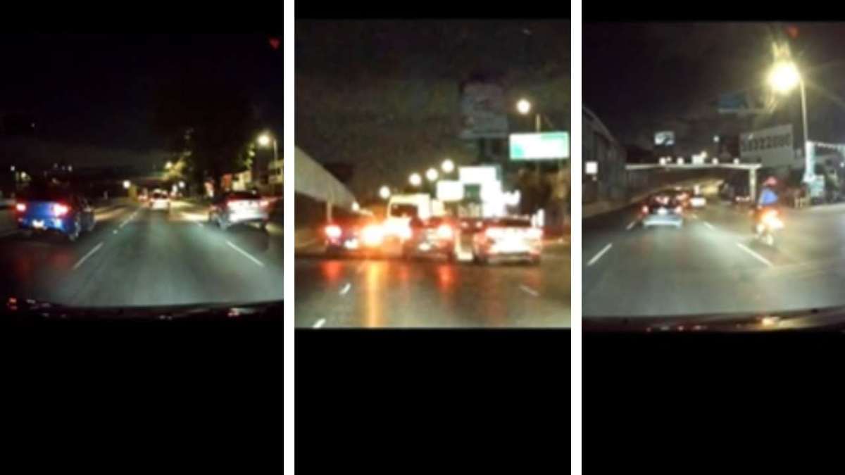 A través de redes sociales, circula un video en el que un conductor captó cómo operan los famosos "montachoques" sobre el Circuito Interior Bicentenario en la CDMX.