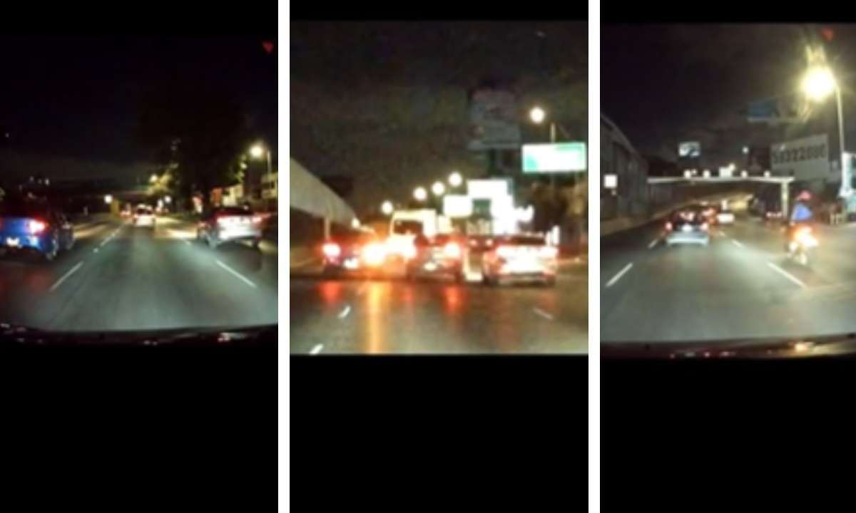 A través de redes sociales, circula un video en el que un conductor captó cómo operan los famosos "montachoques" sobre el Circuito Interior Bicentenario en la CDMX.