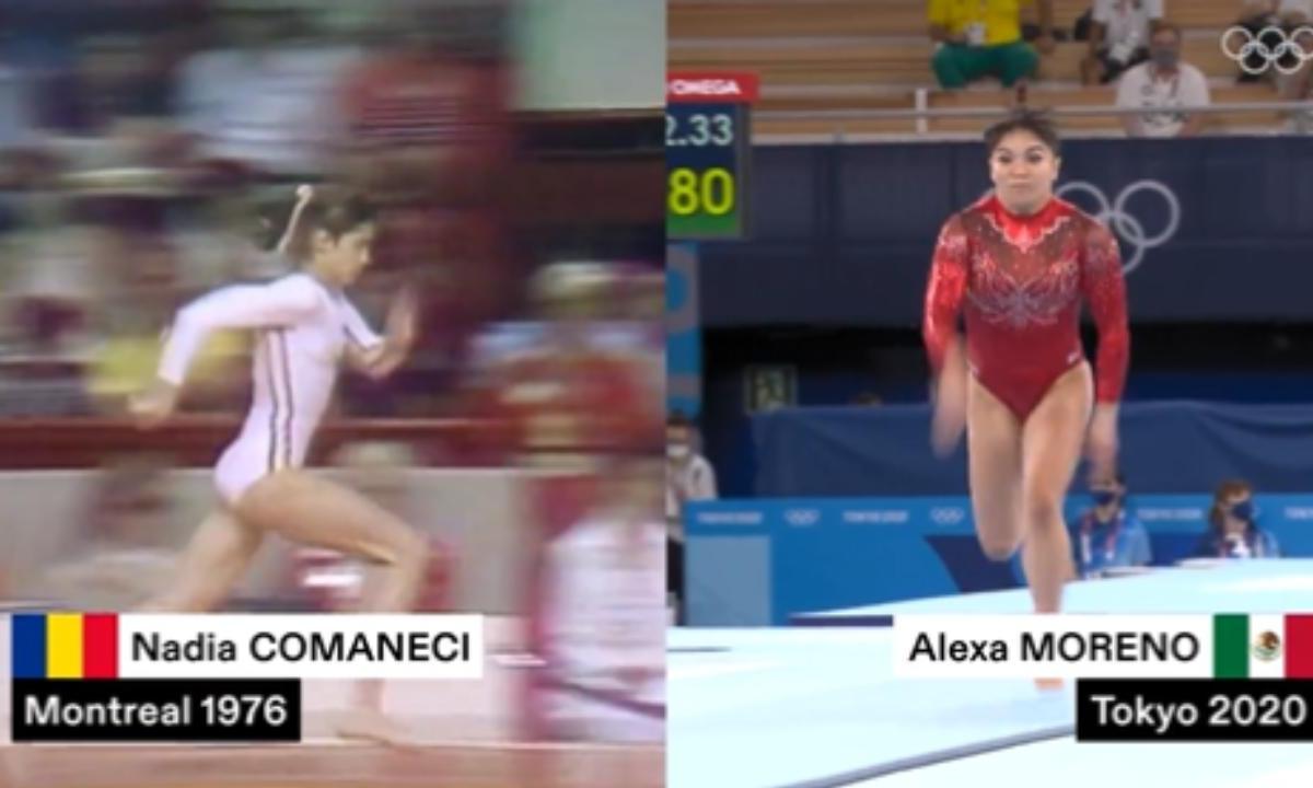 La gimnasta mexicana, Alexa Moreno, fue comparada con la histórica gimnasta rumana, Nadia Comaneci.