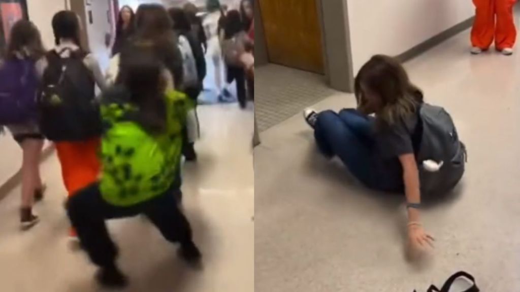 Foto:Captura de pantalla|VIDEO: Estudiante agrede a otra alumna en una secundaria de Oregón