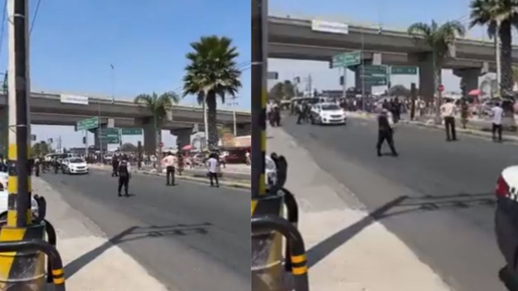 Foto:Captura de pantalla|Reportan balacera entre civiles y policías en los límites con Tecámac