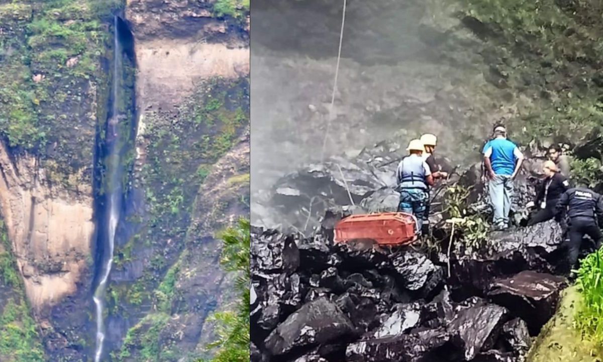 Accidente en cascada Meztitla de Tepoztlán deja un muerto y tres heridos; según los primeros reportes