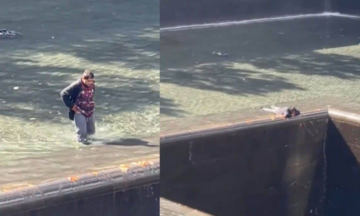 UN hombre sobrevivió a una caída de aproximadamente 9 metros tras saltar al estanque Memorial del 11 de septiembre en Nueva York