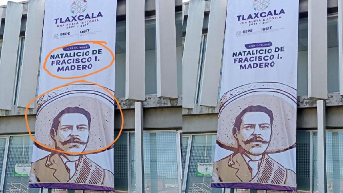 El Gobierno de Tlaxcala al parecer cayó en un error al rendirle un homenaje a Francisco I. Madero, pues aunque en unas lonas está su nombre, su cara no, y en su lugar está la de Francisco Villa.