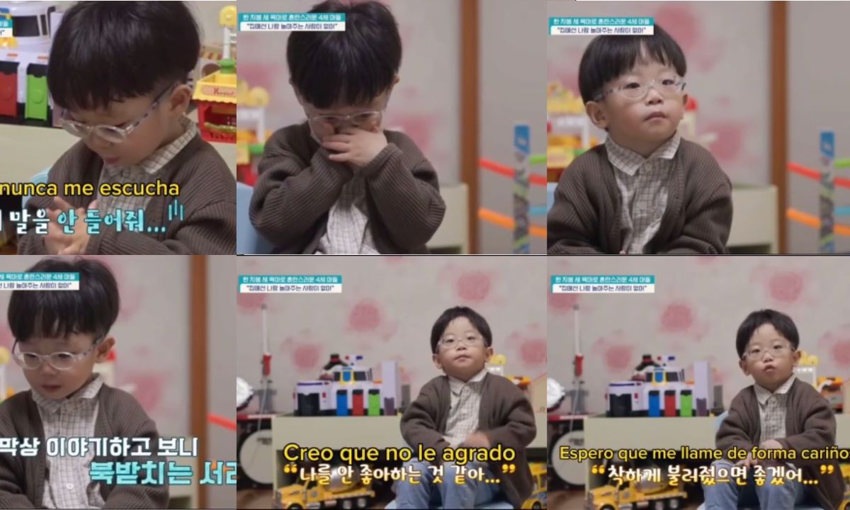 En las últimas horas se ha vuelto viral el video de un pequeño niño coreano de 4 años, quien piensa que no le agrada a sus padres