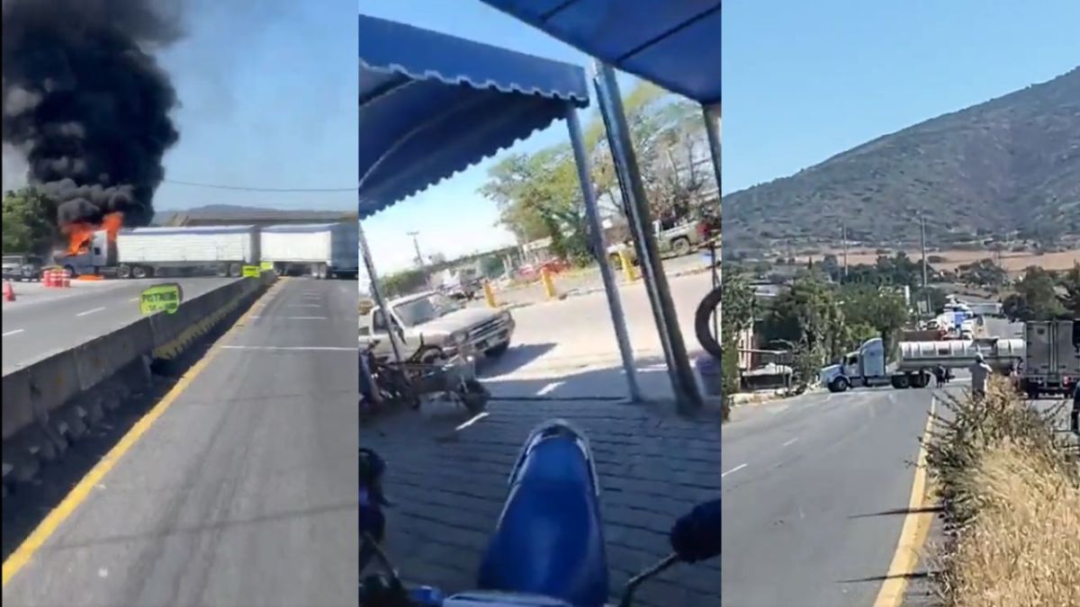 Balacera, bloqueos y quema de vehículos es lo que se vivió en Ocotlán