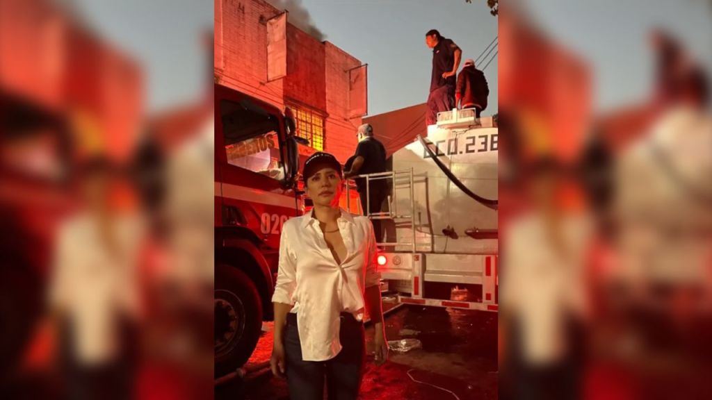Sandra Cuevas asegura que ayudará a los comerciantes afectados por el incendio en la Plaza Oasis