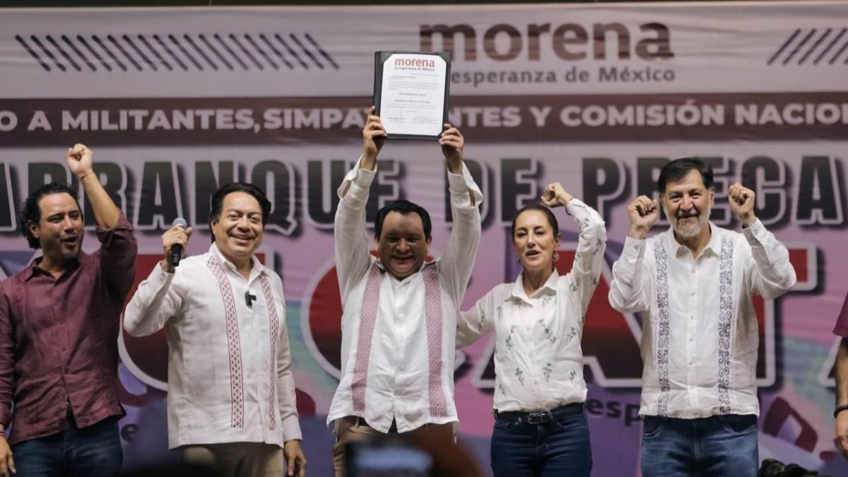 “Vamos a hacer equipo con el Huacho”: Sheinbaum acompaña al pre candidato por Yucatán
