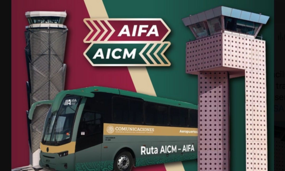 Se habilitó una nueva ruta de transporte que conecta directamente al AICM con el AIFA