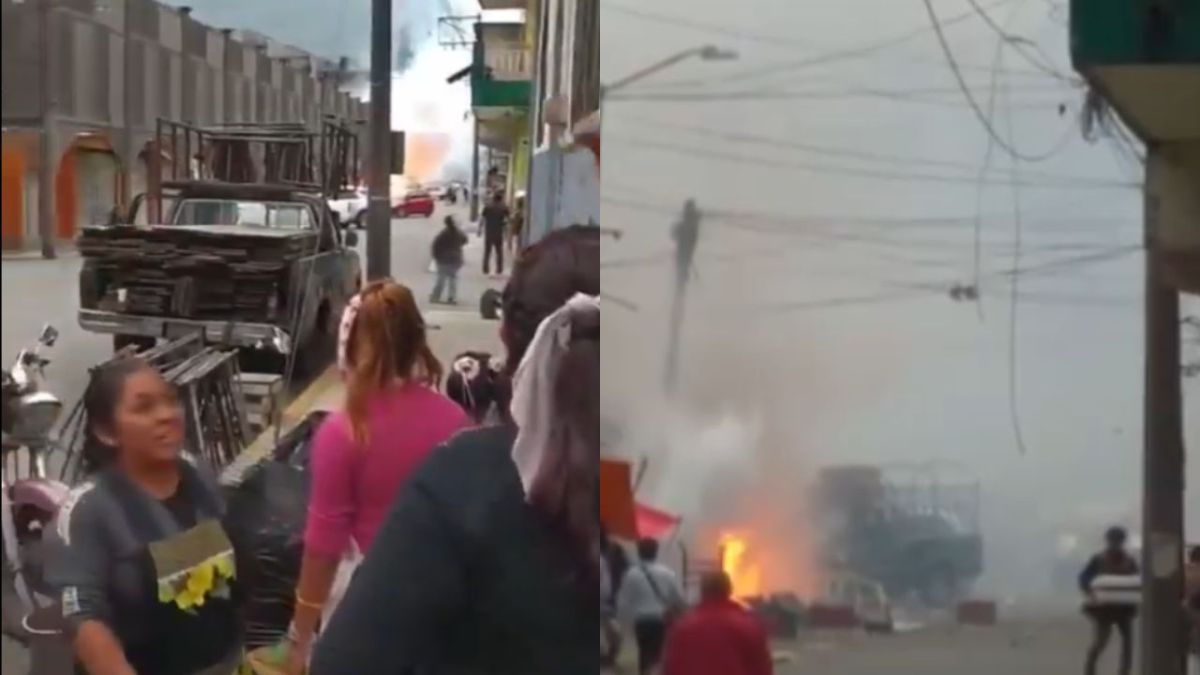 Explosión e incendio se registra en local de pirotecnia en Río Blanco; hay tres heridos