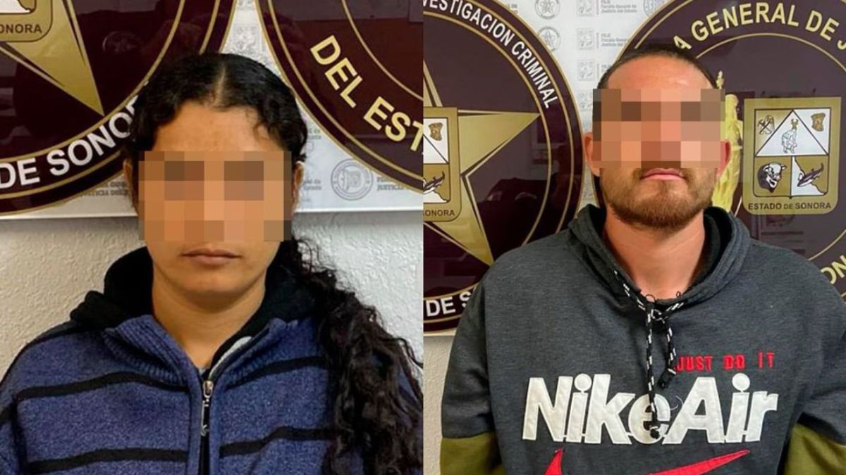 Cae pareja por castigar a menor con cubeta y tabique en Sonora