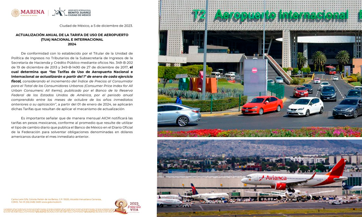 Foto: @AICM_mx / El TUA Nacional se aplica para los pasajeros que aborden en cualquier aeropuerto, si su destino final es nacional.