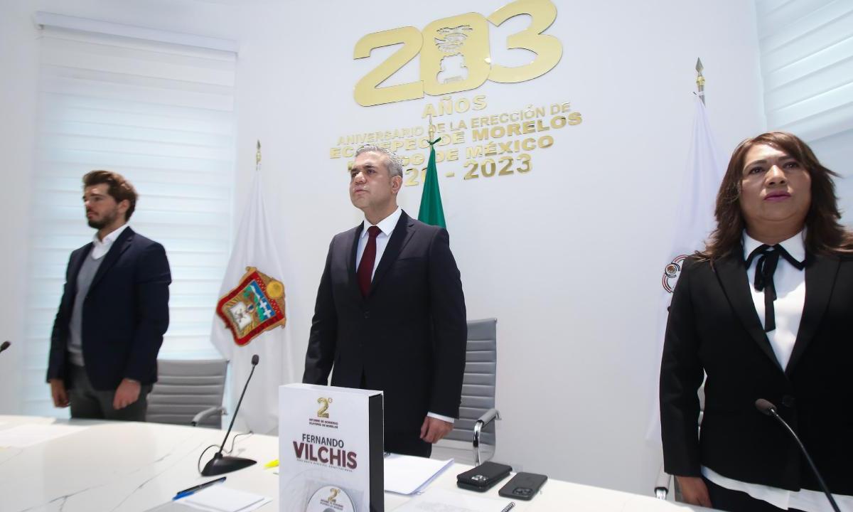 Fernando Vilchis, presidente municipal de Ecatepec, entregó al cabildo del gobierno del Estado de México el informe oficial 2023