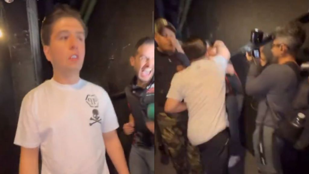 Foto:Captura de pantalla|VIDEO: ¿Ya tocaba? Fofo Márquez golpe a Adrián Marcelo tras burlarse del él