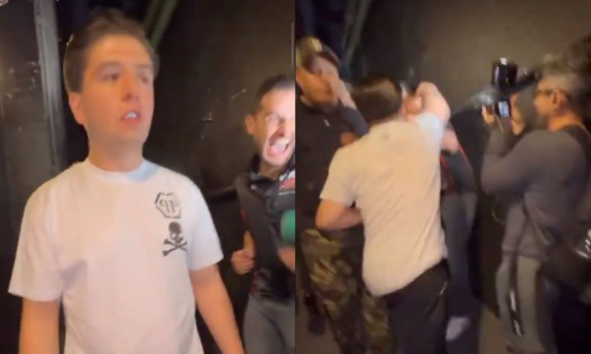 Foto:Captura de pantalla|VIDEO: ¿Ya tocaba? Fofo Márquez golpe a Adrián Marcelo tras burlarse del él