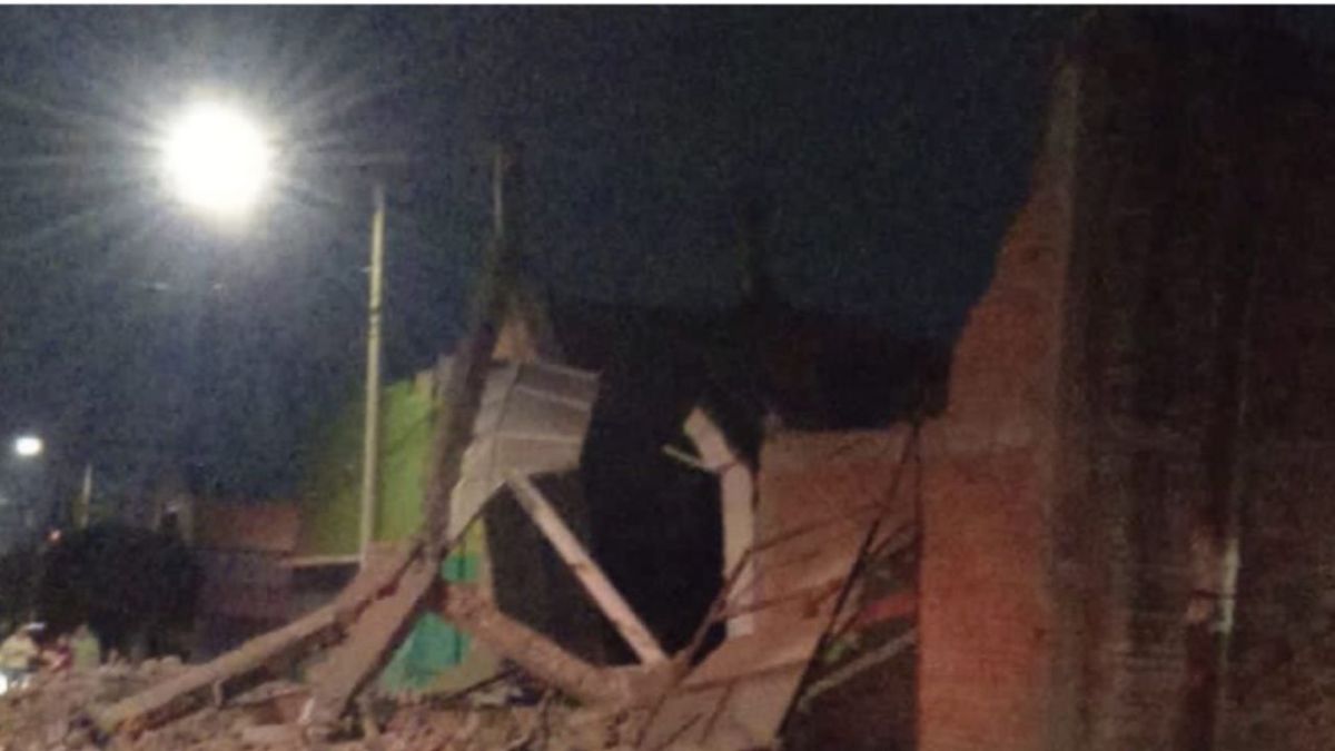 Foto:Quadratín|Por lluvias colapsa una iglesia en San Luis Potosí