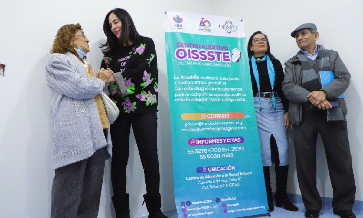 En una acción al “Programa Permanente de Salud Auditiva OISSSTE” en Álvaro Obregón, la alcaldesa Lía Limón entregó aparatos auditivos
