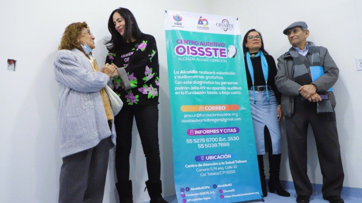 En una acción al “Programa Permanente de Salud Auditiva OISSSTE” en Álvaro Obregón, la alcaldesa Lía Limón entregó aparatos auditivos