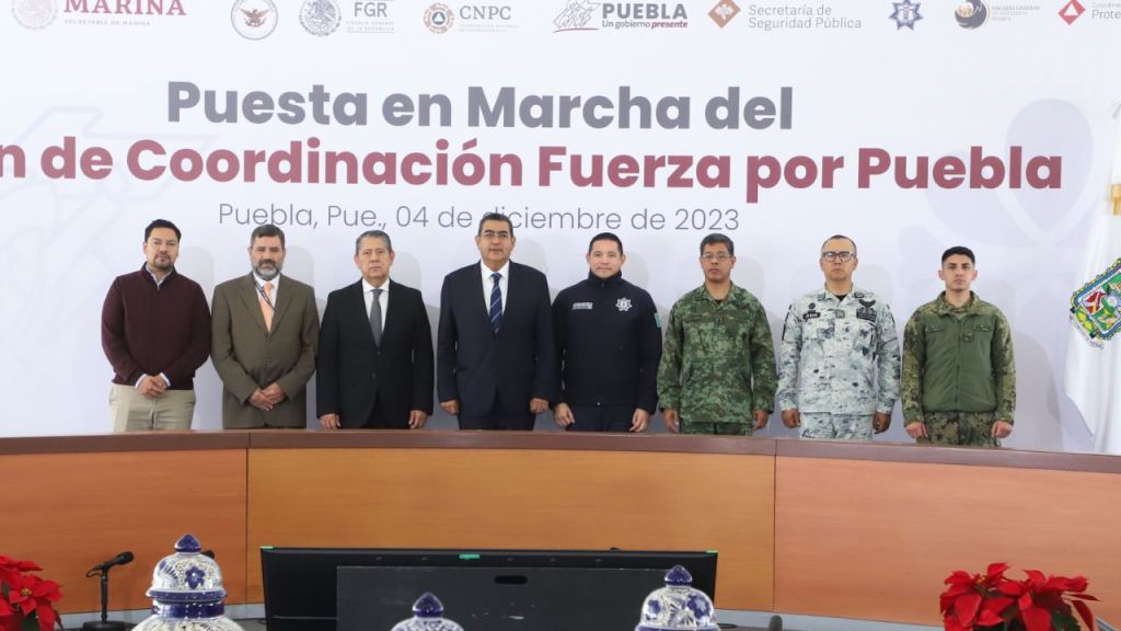 Foto:Especial|Anuncia Sergio Salomón plan de coordinación “Fuerza por Puebla”; SEMAR se sumará al combate a la delincuencia