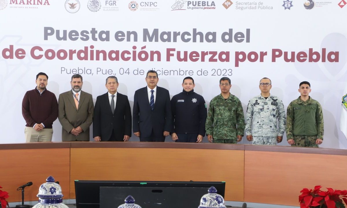 Foto:Especial|Anuncia Sergio Salomón plan de coordinación “Fuerza por Puebla”; SEMAR se sumará al combate a la delincuencia