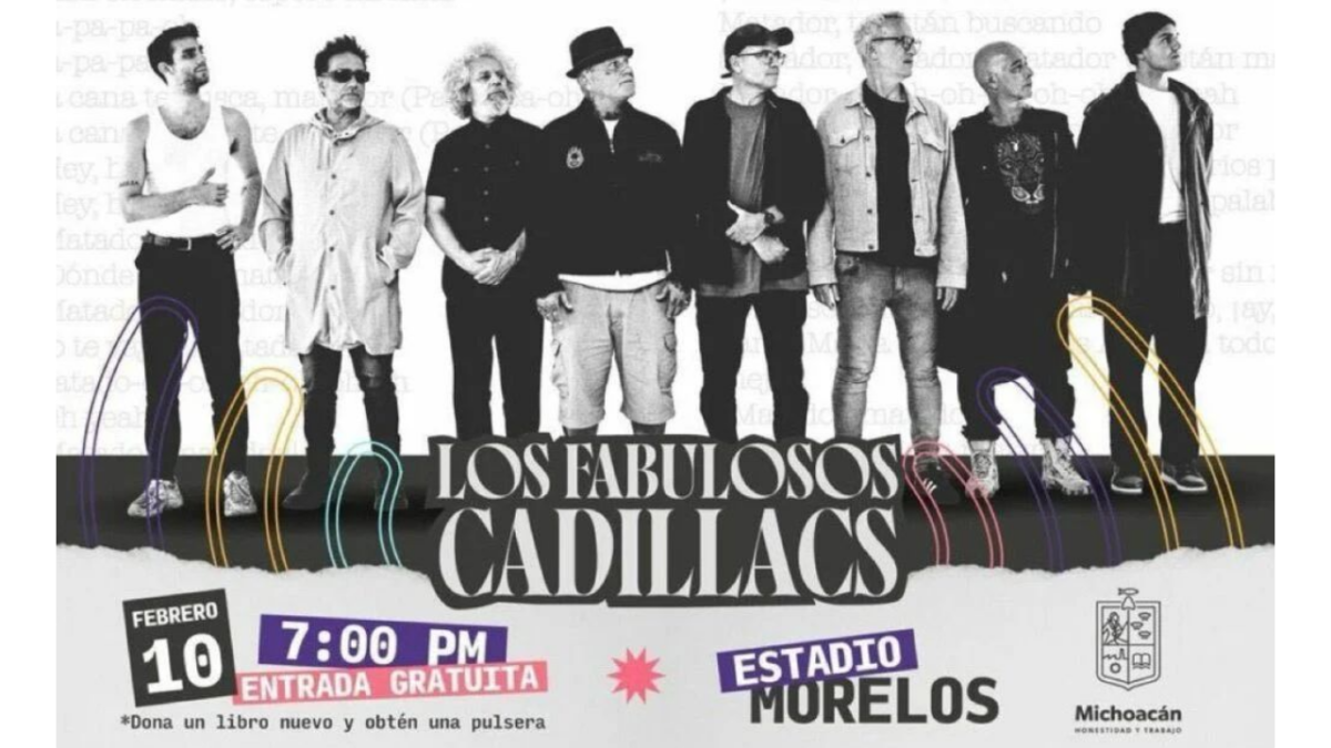 Los Fabulosos Cadillacs darán concierto gratuito en Morelia