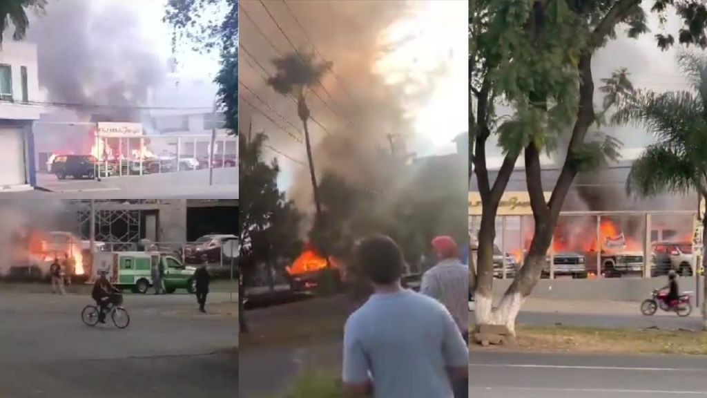 Quema de lotes de vehículos y balacera deja tres heridos en Uruapan