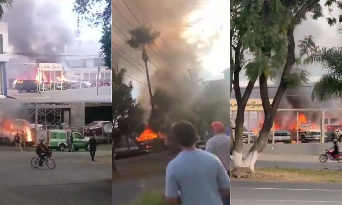 Quema de lotes de vehículos y balacera deja tres heridos en Uruapan